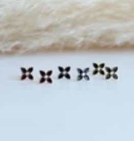 Sweet Three Designs Ivy Studs, Gold