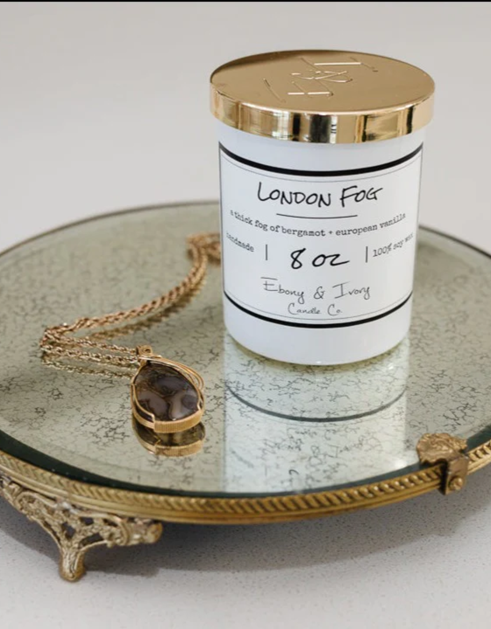 Ebony & Ivory London Fog 8oz Candle