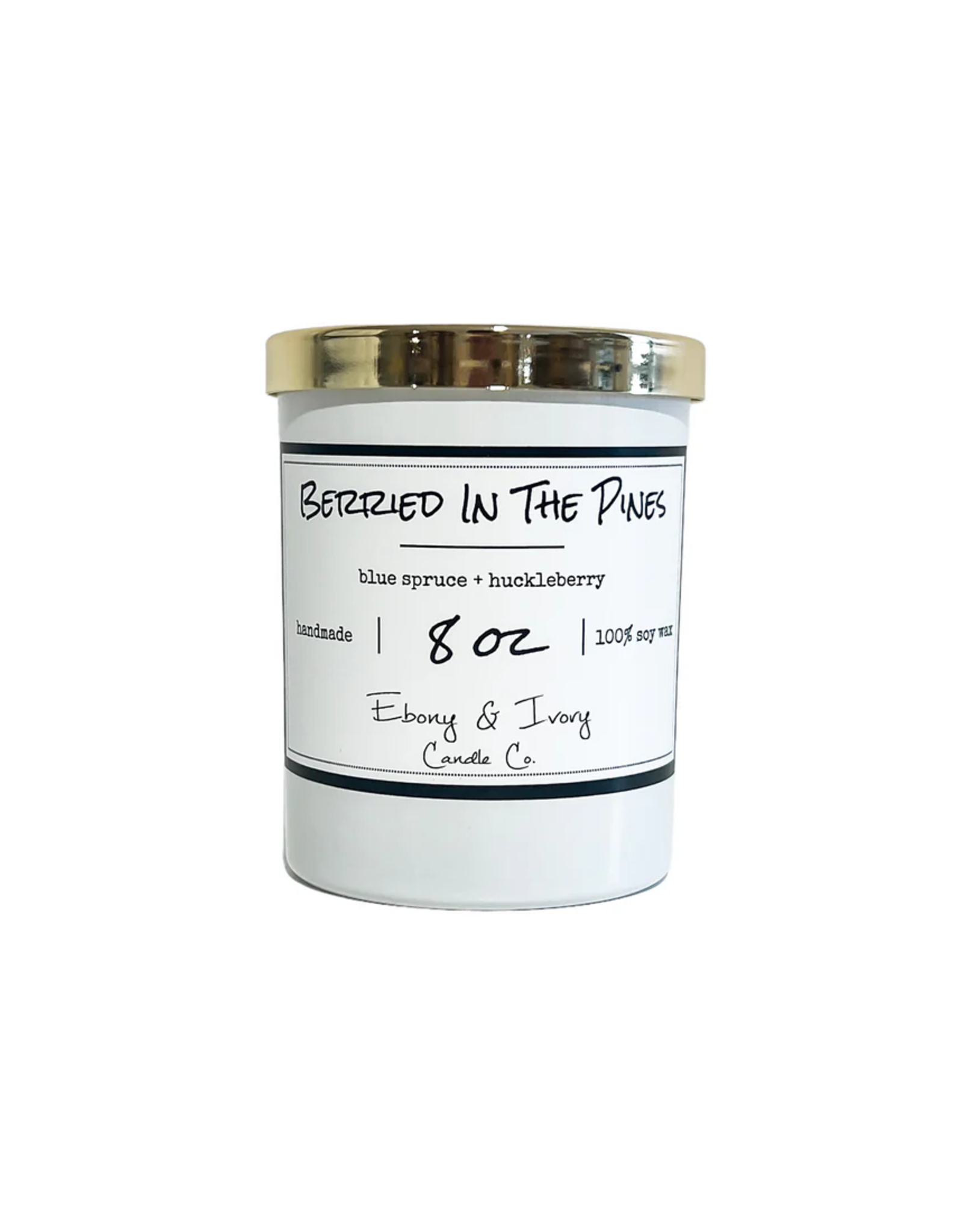 Ebony & Ivory Berried In The Pines 8oz Candle