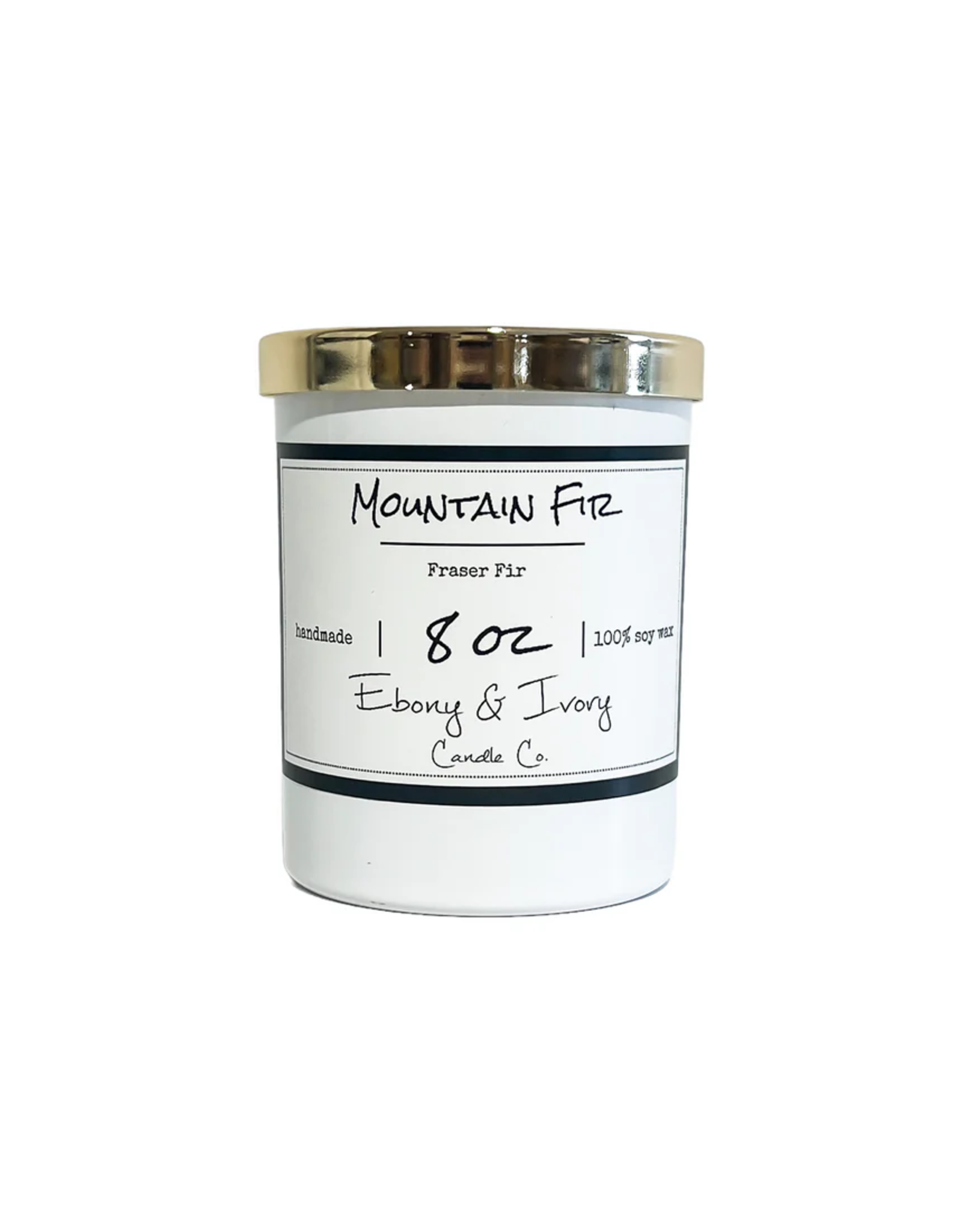 Ebony & Ivory Mountain Fir 8oz Candle