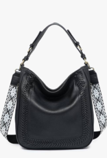 Jen & Co. Aris Whipstitch Hobo, Black Jen & Co. Aris Whipstitch Hobo, Black
