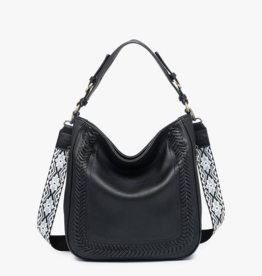 Jen & Co. Aris Whipstitch Hobo, Black