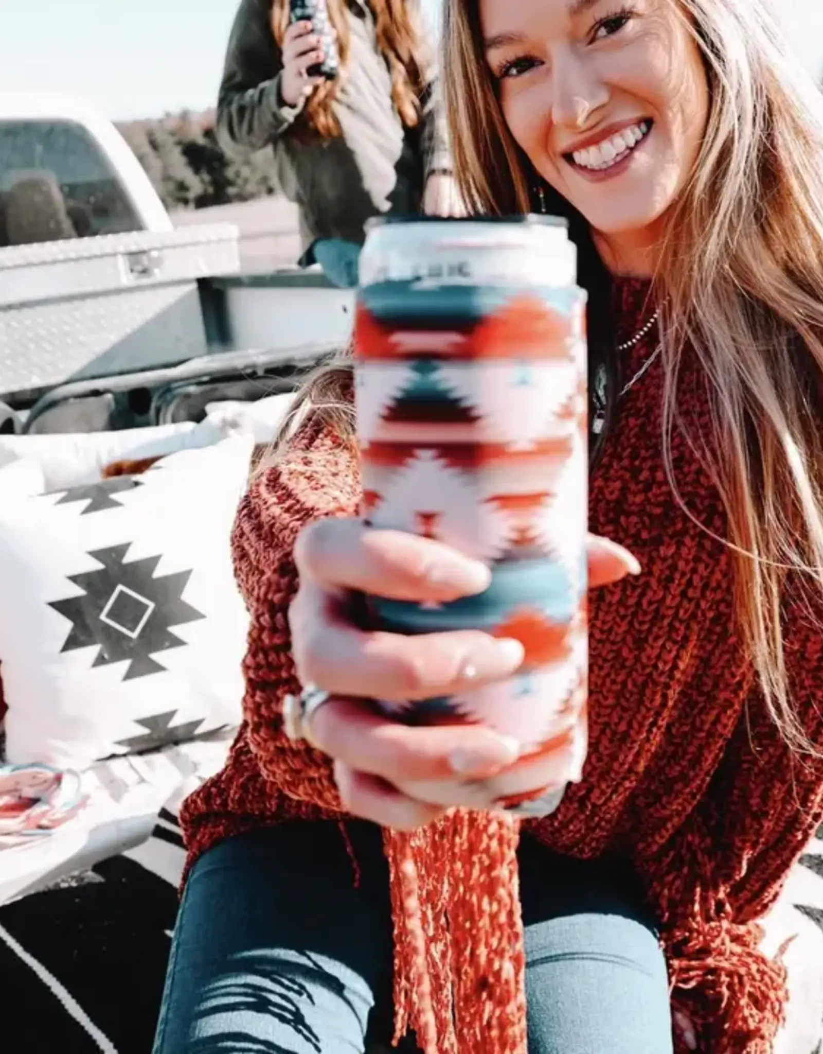 The Front Porch Label Coozie 2 Pack, Aztec