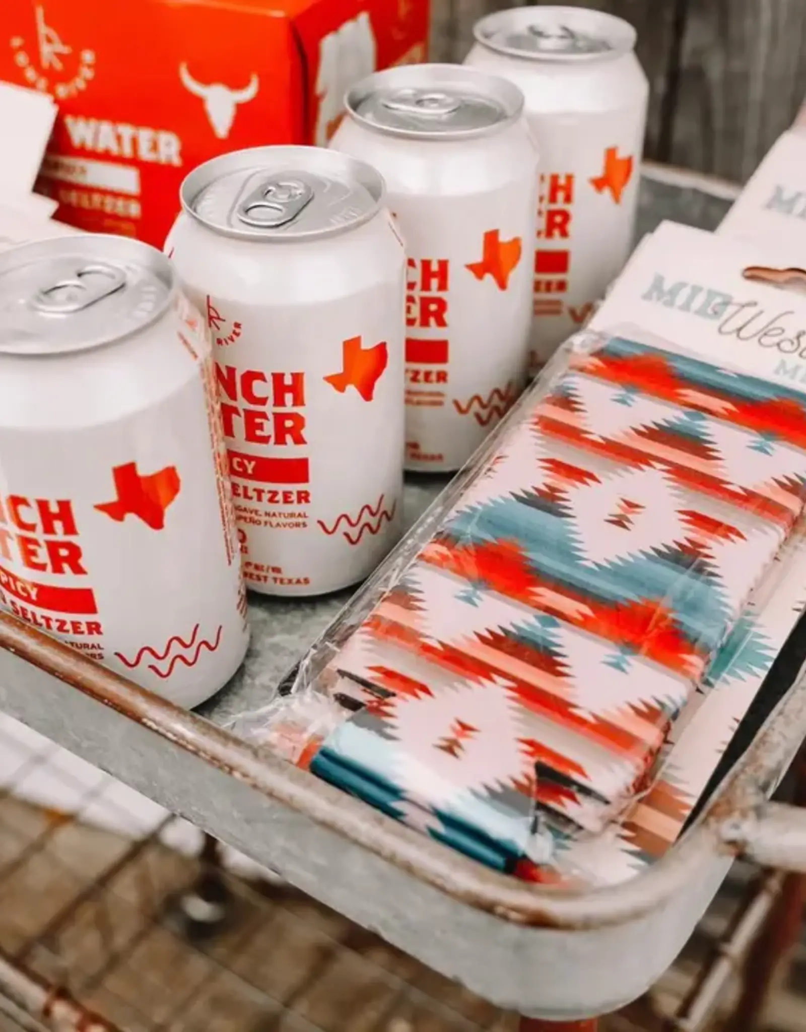 The Front Porch Label Coozie 2 Pack, Aztec