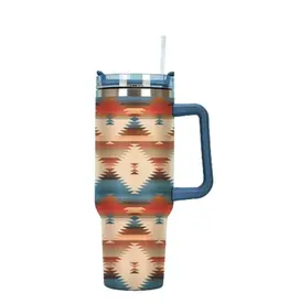 The Front Porch Label Tumbler, Aztec Print