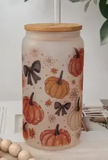 Frosted Cup w/Lid, Mystical Pumpkins