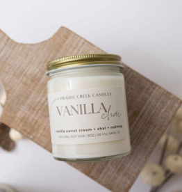 Prairie Creek Candles Wood Wick Candle, Vanilla Chai 8oz