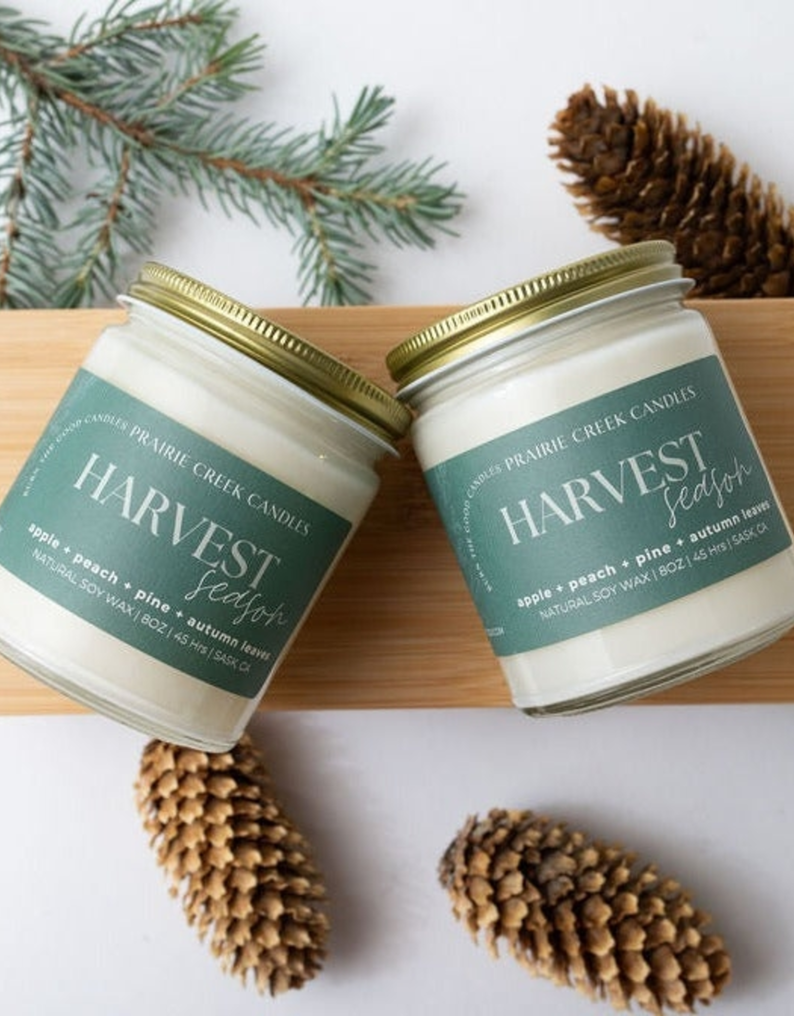 Prairie Creek Candles Wood Wick Candle, Harvest Season 8oz