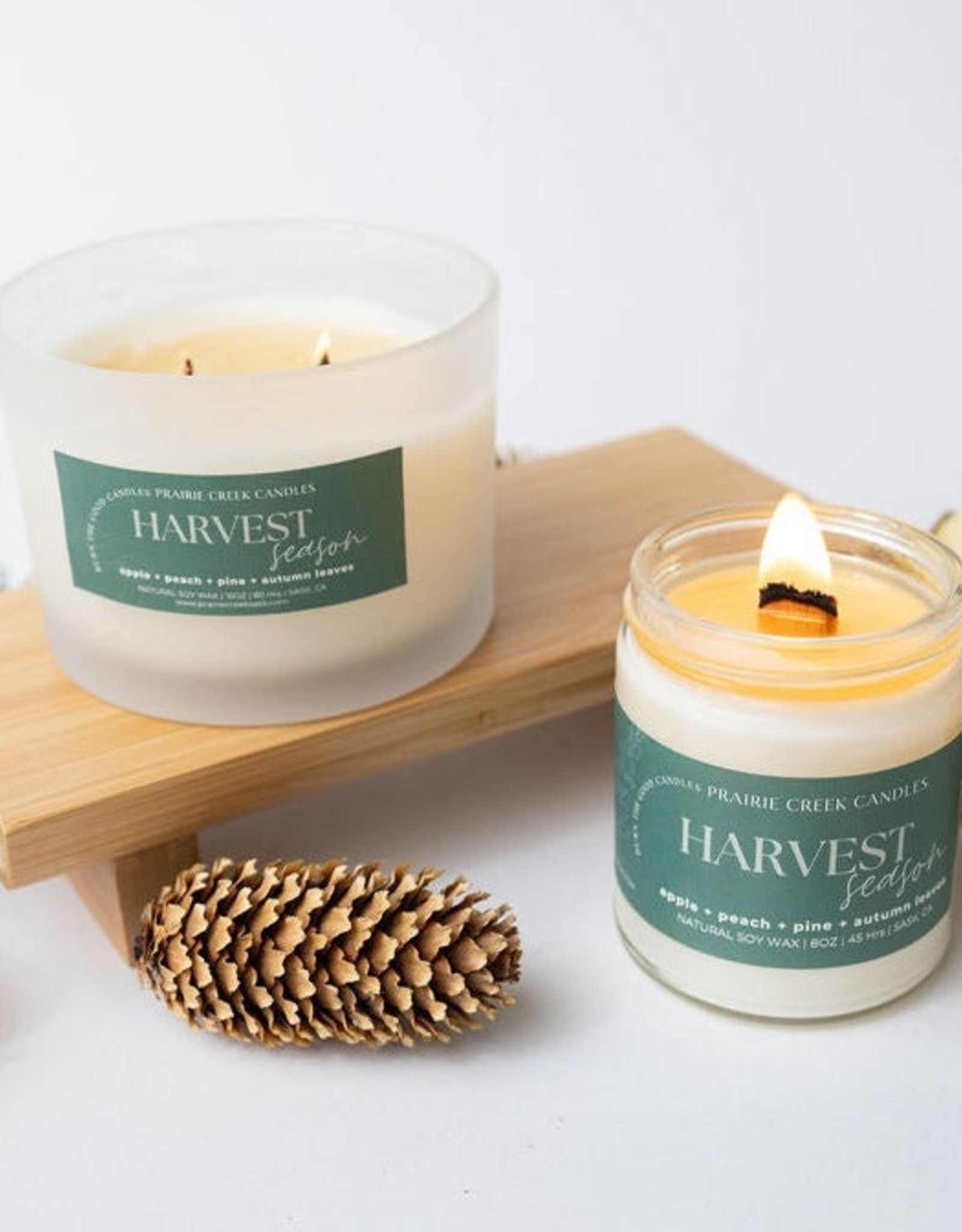 Prairie Creek Candles Wood Wick Candle, Harvest Season 16oz