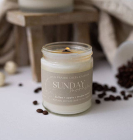 Prairie Creek Candles Wood Wick Candle, Sunday Morning 8oz