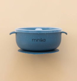 Minika Silicone Bowl w/Lid, Indigo