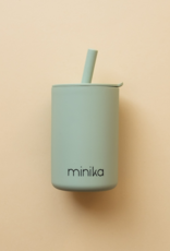 Minika Straw Cup w/Lid, Sage
