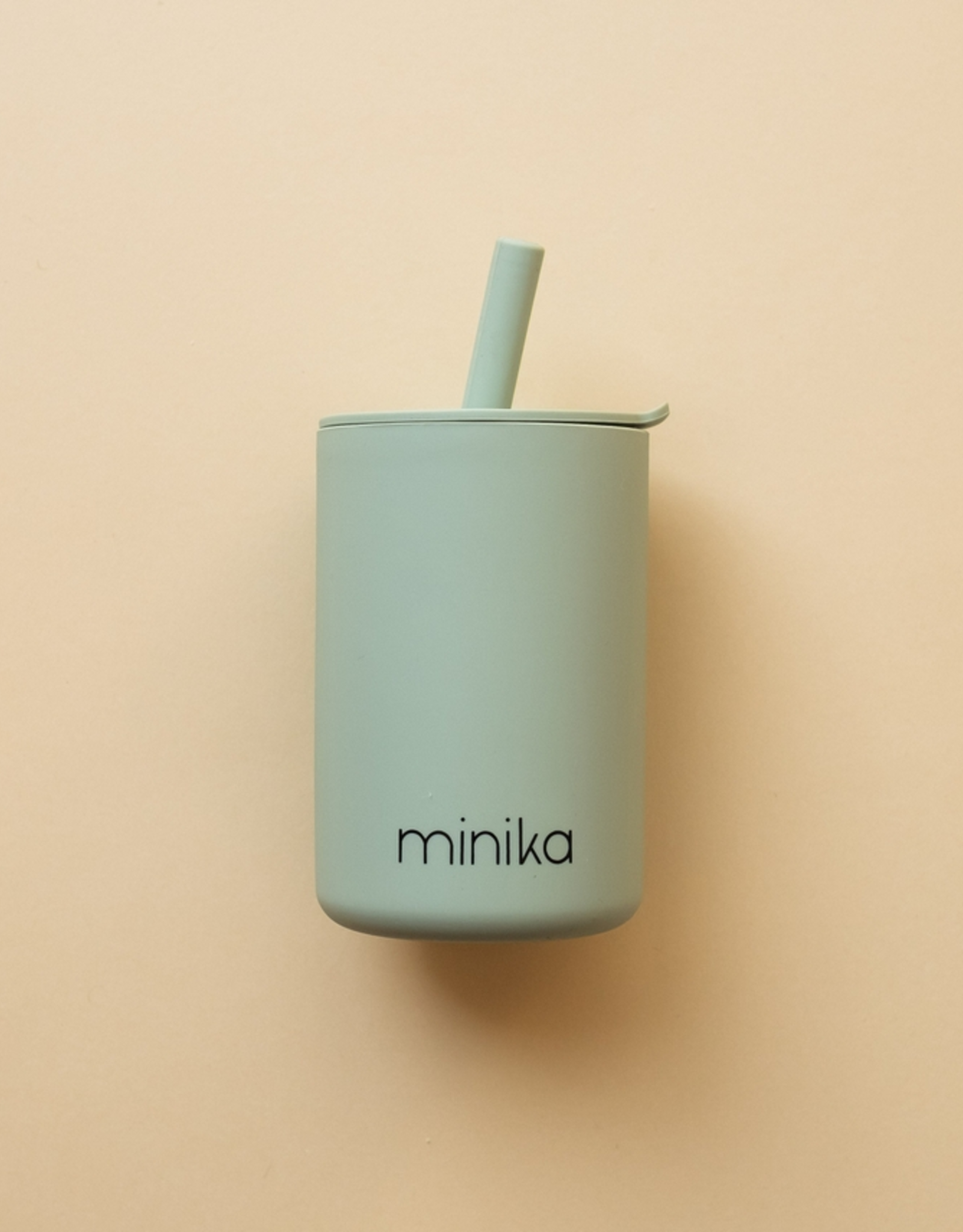 Minika Straw Cup w/Lid, Sage