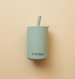 Minika Straw Cup w/Lid, Sage