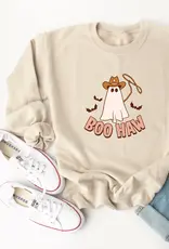 Blonde Ambition Boo Haw Crew Neck Sweater, Sand