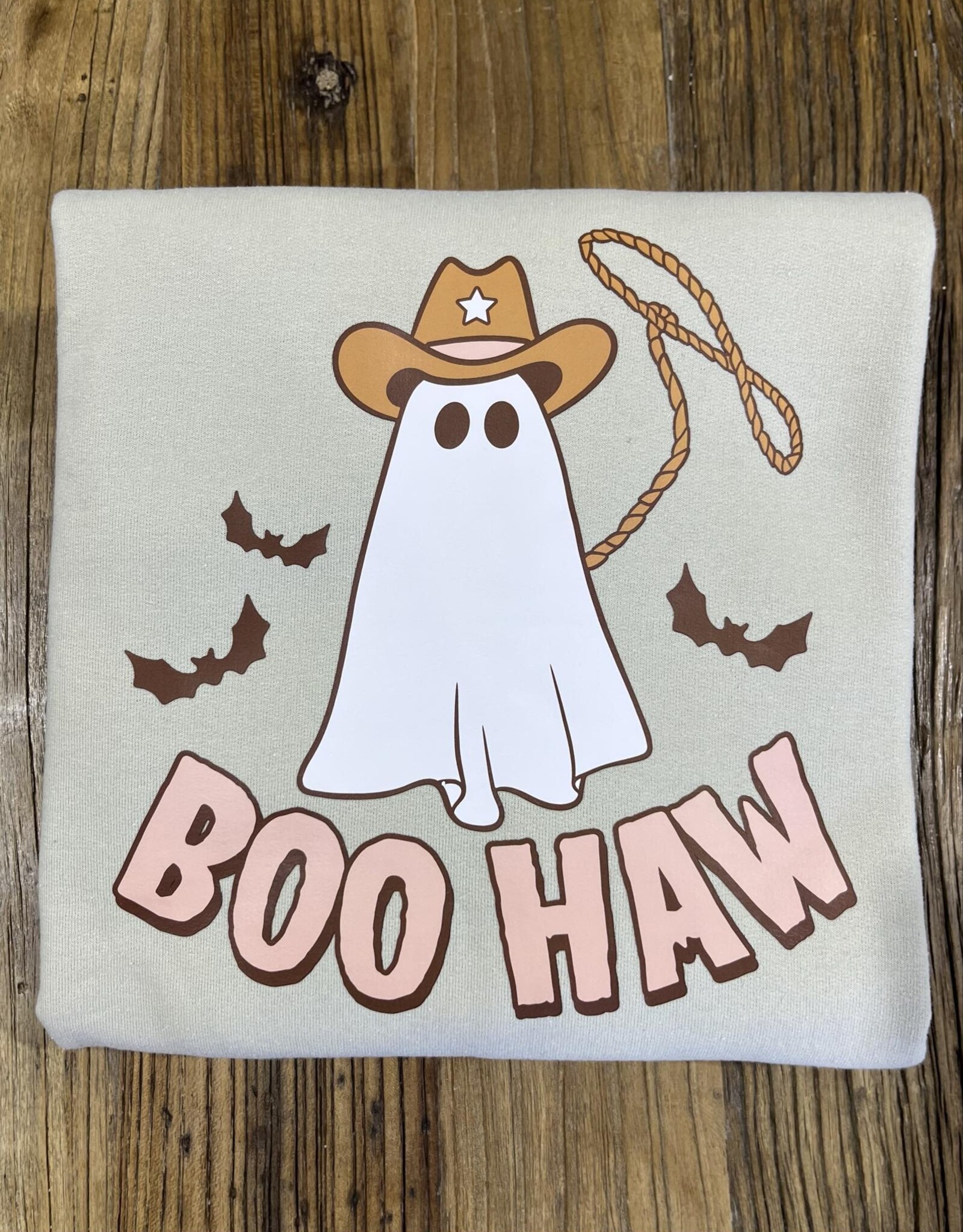 Blonde Ambition Boo Haw Crew Neck Sweater, Sand