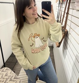 Blonde Ambition Boo Haw Crew Neck Sweater, Sand