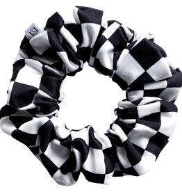 Antler & Acre Scrunchie-Black & White Checker