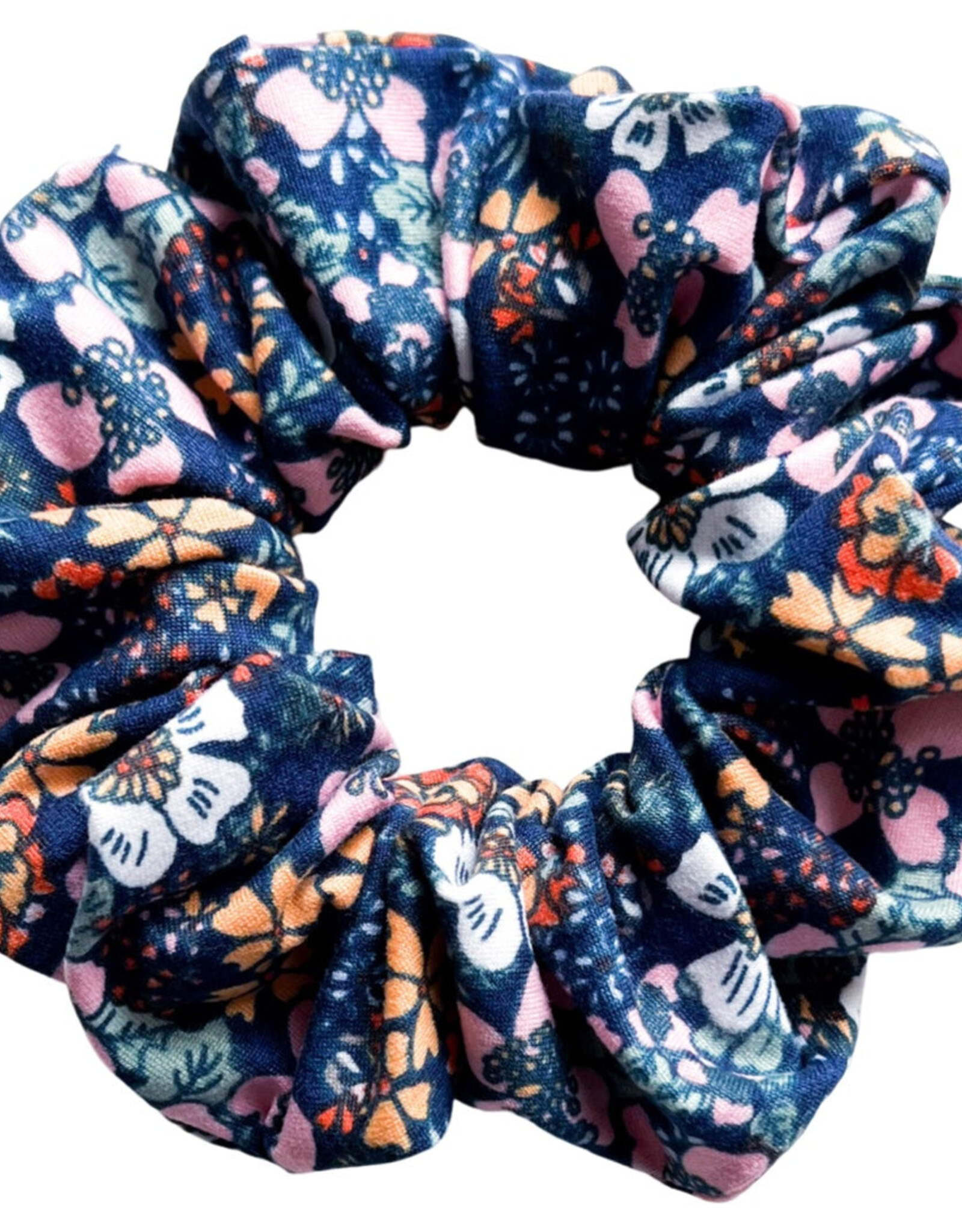 Antler & Acre Scrunchie-Navy Floral