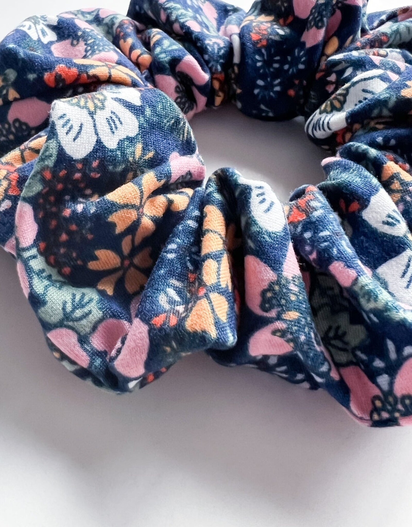 Antler & Acre Scrunchie-Navy Floral