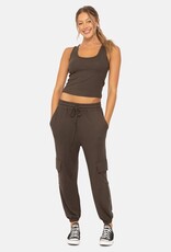 Mono B Brushed Lounge Tank, Dark Olive Mono B Brushed Lounge Tank, Dark Olive