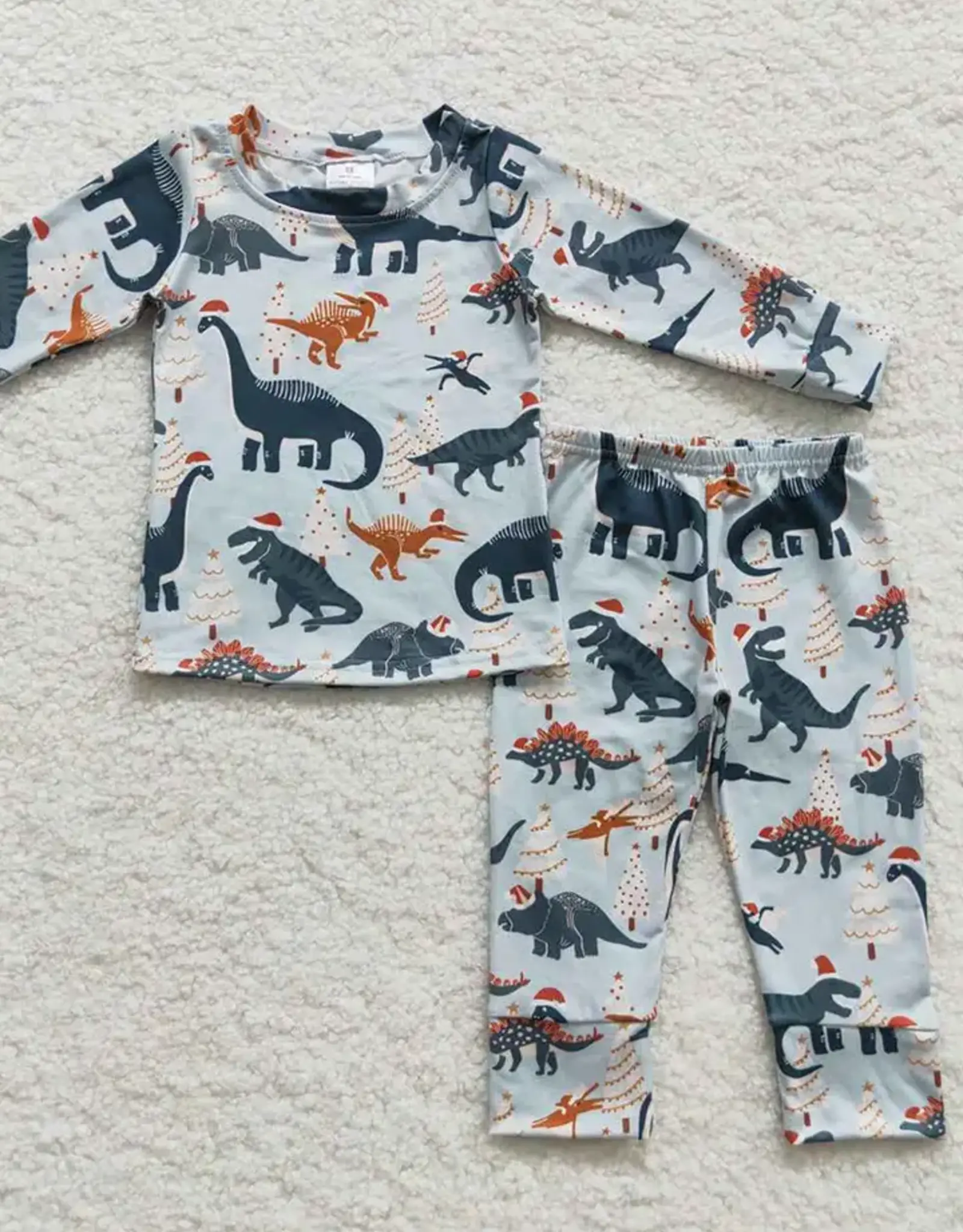 Aier Wholesale Long Sleeve PJs, Christmas Dinos