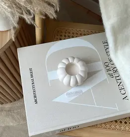 Studio Akiyo Pumpkin Tea Light Holder, Ivory
