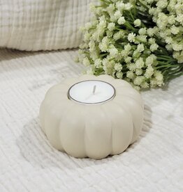 Studio Akiyo Pumpkin Tea Light Holder, Beige