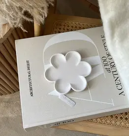 Studio Akiyo Flower Trinket Tray, Cream