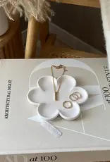 Studio Akiyo Flower Trinket Tray, Cream