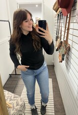 Mono B Slim Fit Hooded Pullover, Black