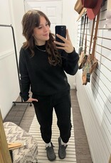 Mono B Classic Fleece Sweatshirt, Black Mono B Classic Fleece Sweatshirt, Black