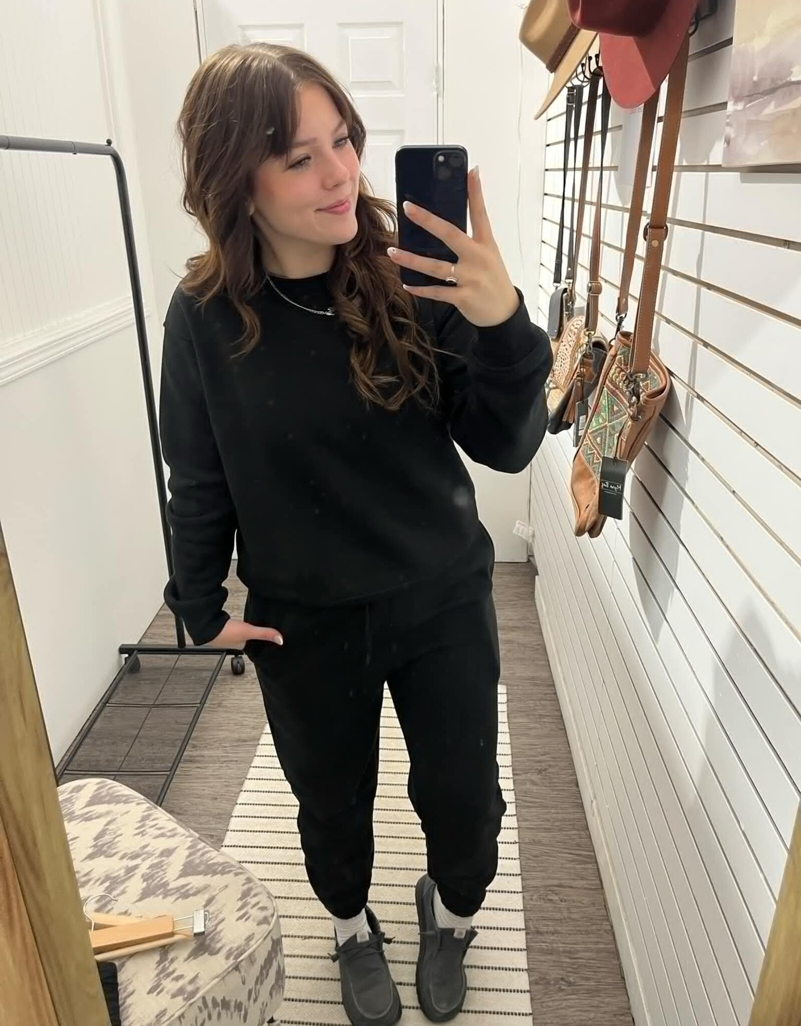 Mono B Classic Fleece Sweatshirt, Black