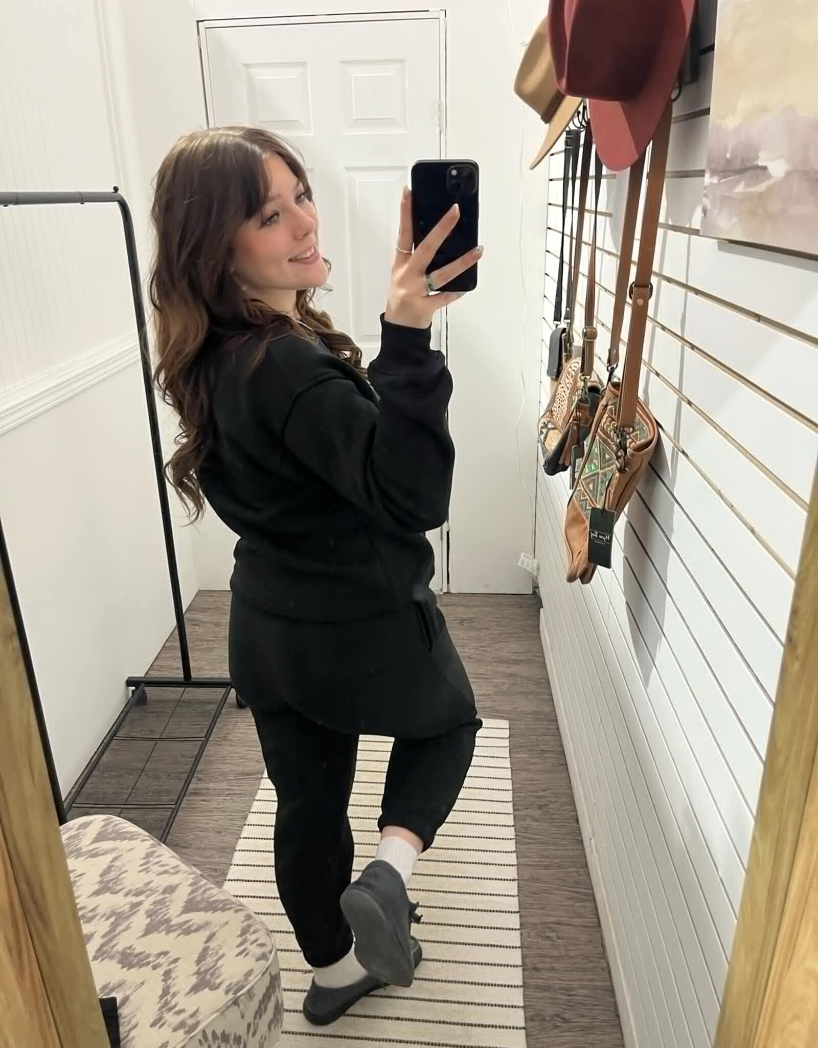 Mono B Classic Fleece Sweatshirt, Black