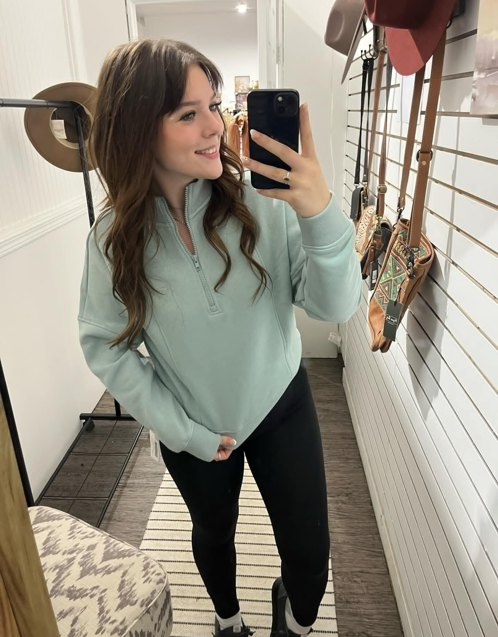 Mono B Quarter Zip Pullover, Asstd