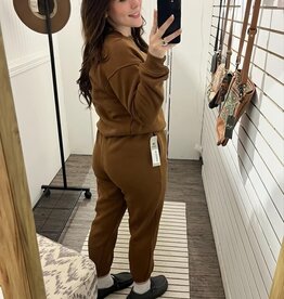 Mono B Fleece Billow Pants, Cocoa Dust