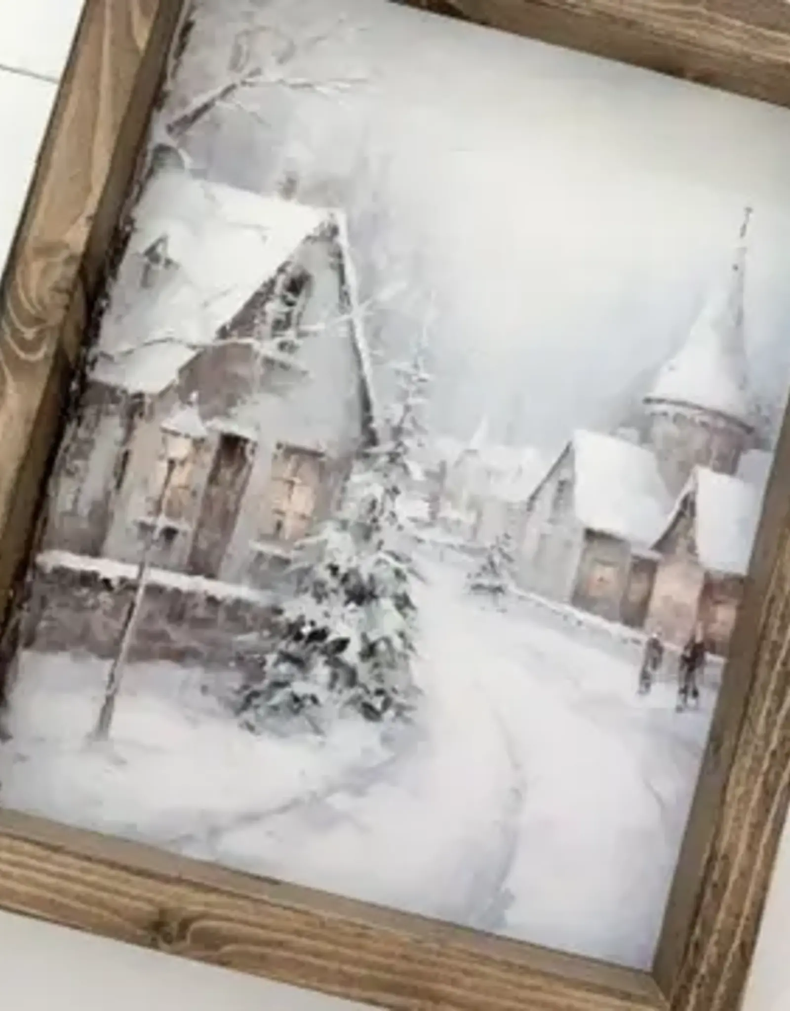 Ashwood Designs Winter Village Print, 9x11