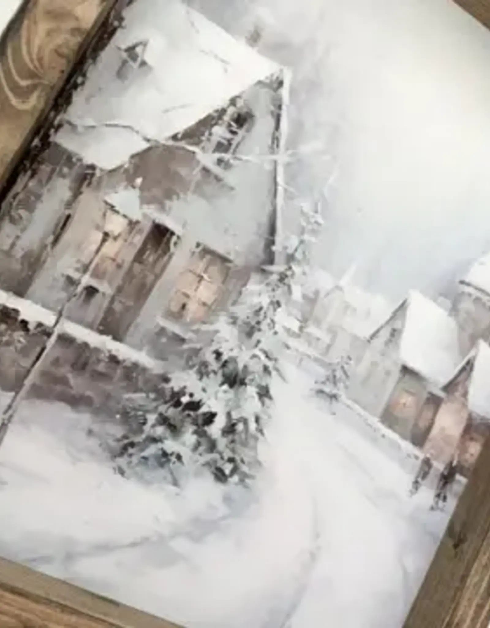 Ashwood Designs Winter Village Print, 9x11