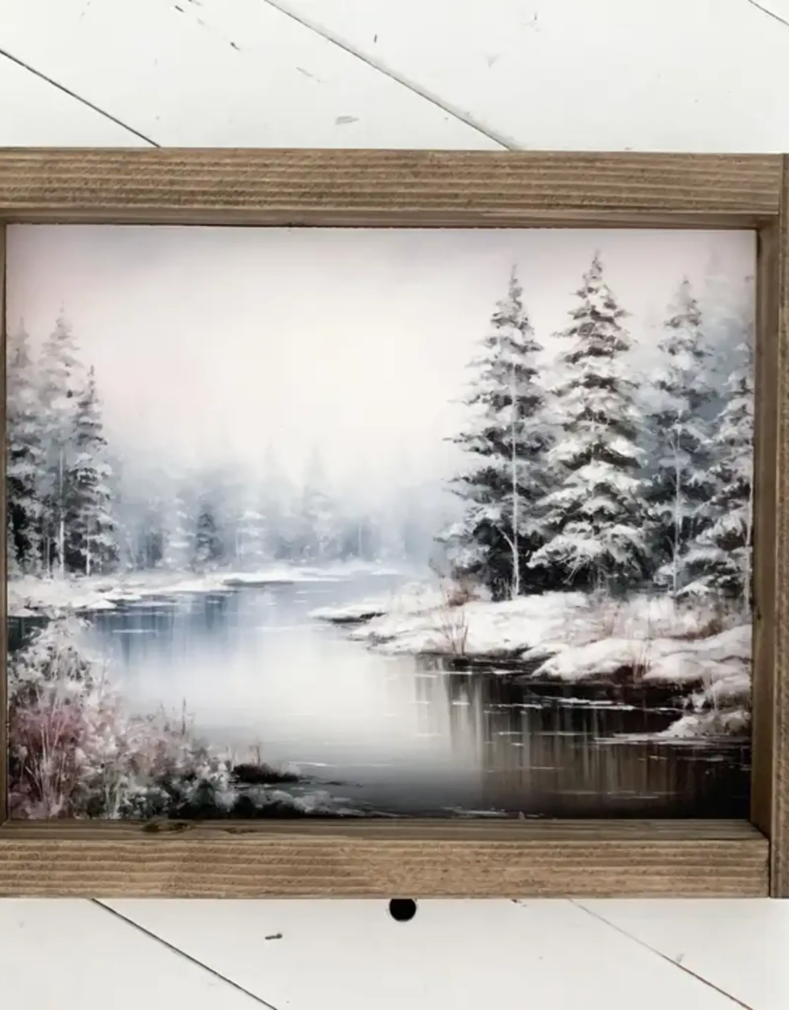 Ashwood Designs Winter Stream Print, 9x11