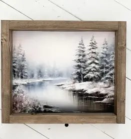 Ashwood Designs Winter Stream Print, 9x11