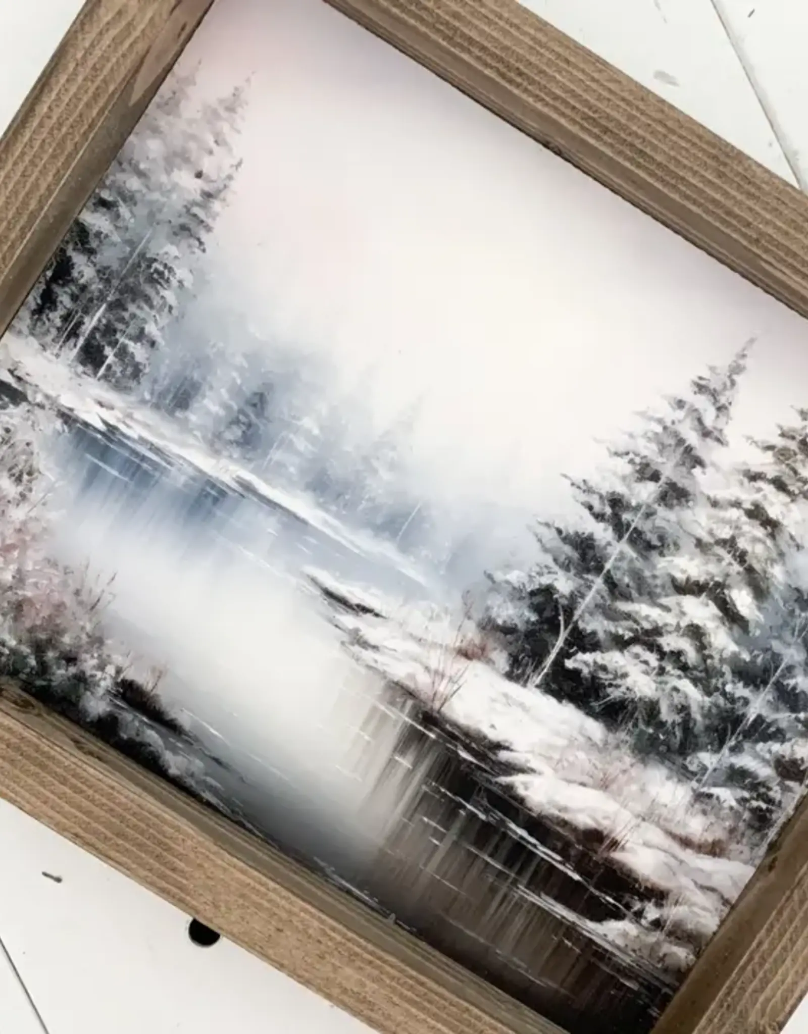 Ashwood Designs Winter Stream Print, 9x11