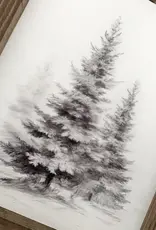 Ashwood Designs Winter Trees Print, 13x17