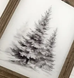 Ashwood Designs Winter Trees Print, 13x17