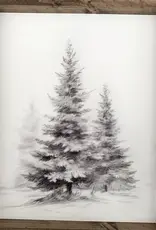 Ashwood Designs Winter Trees Print, 13x17