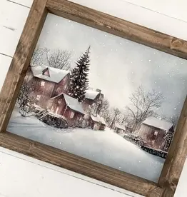 Ashwood Designs Snowy Village Print, 9x11