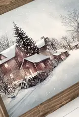 Ashwood Designs Snowy Village Print, 9x11