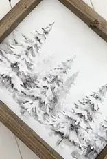 Ashwood Designs Snowy Forest Print, 13x17