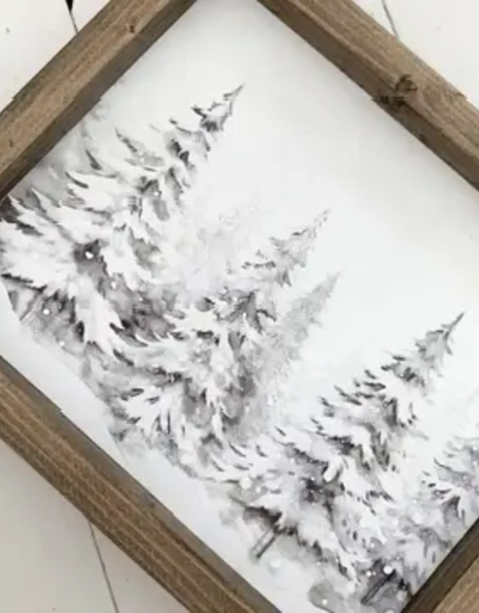 Ashwood Designs Snowy Forest Print, 13x17