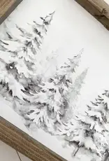 Ashwood Designs Snowy Forest Print, 13x17