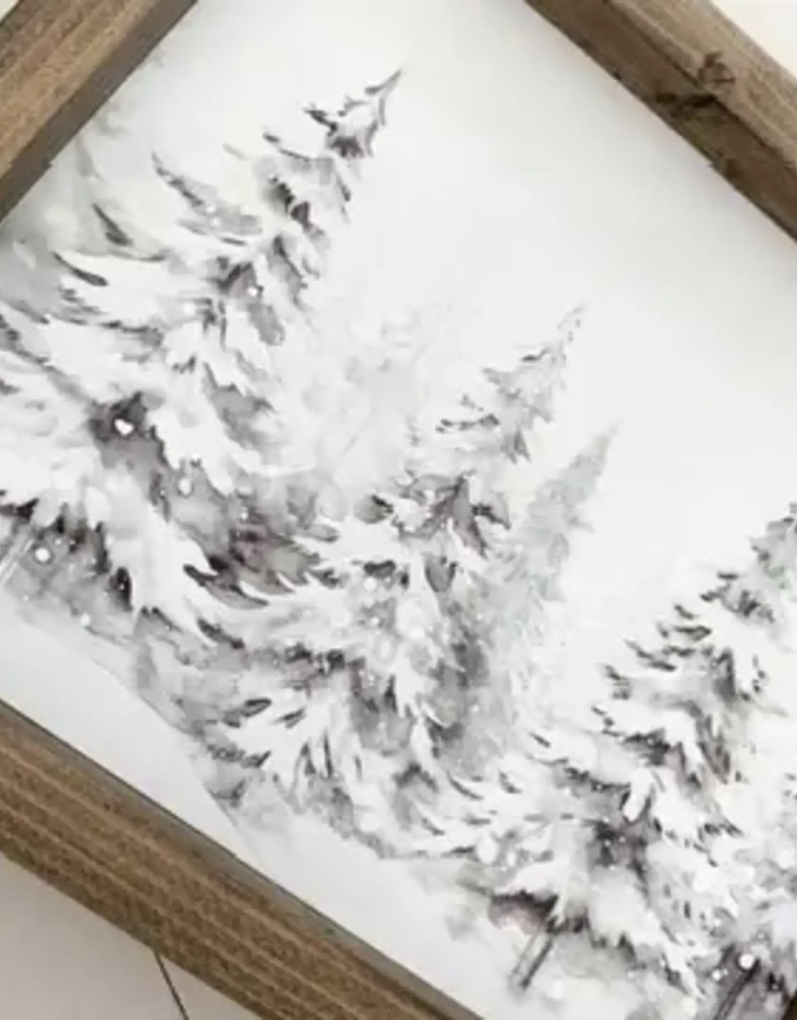 Ashwood Designs Snowy Forest Print, 13x17